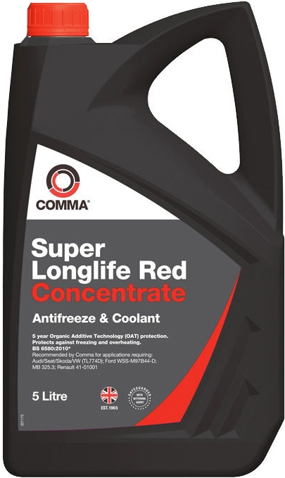 

Концентрат антифриза Comma Super Long Life G12+ красный SLA5L