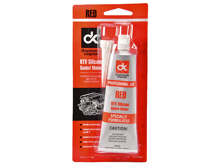 

Формирователь прокладок Дорожная Карта Copper RTV Silicone Gasket Maker красный DK104