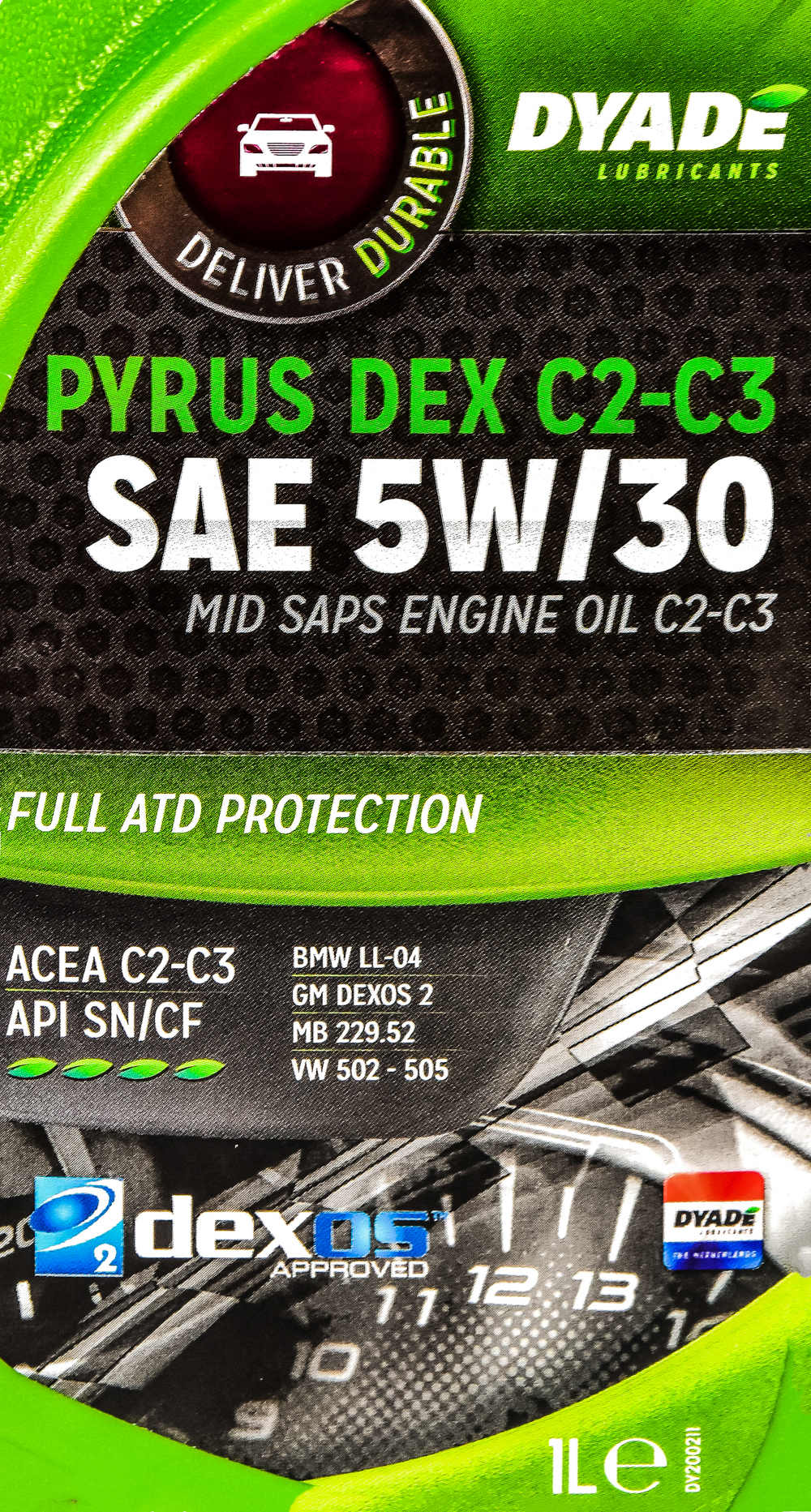 Моторное масло DYADE Pyrus DEX C2-C3 5W-30 1 л на Hyundai Galloper