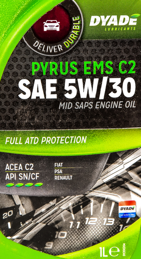Моторна олива DYADE Pyrus EMS C2 5W-30 1 л на Hyundai Galloper
