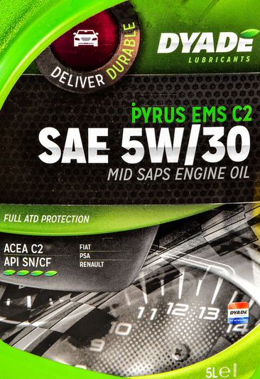 Моторное масло DYADE Pyrus EMS C2 5W-30 5 л на Chrysler Pacifica