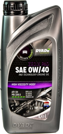 Моторное масло DYADE Zedix PAO 0W-40 1 л на Chevrolet Niva