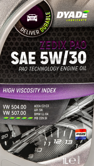Моторное масло DYADE Zedix PAO 5W-30 1 л на Peugeot 3008