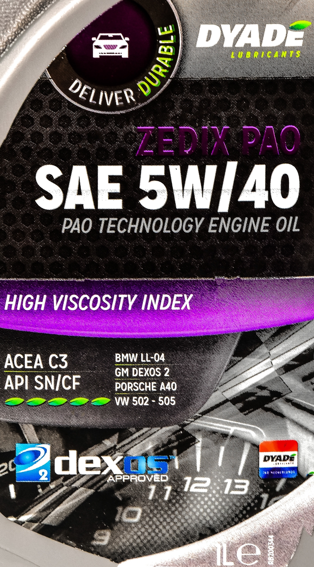 Моторна олива DYADE Zedix PAO 5W-40 1 л на BMW 1 Series