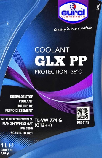 Готовый антифриз Eurol GLX PP G12++ фиолетовый -36 °C 1 л