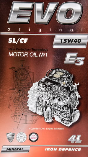 Моторное масло EVO E3 15W-40 4 л на Lexus ES