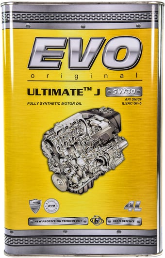 Моторное масло EVO Ultimate J 5W-30 4 л на Citroen C1