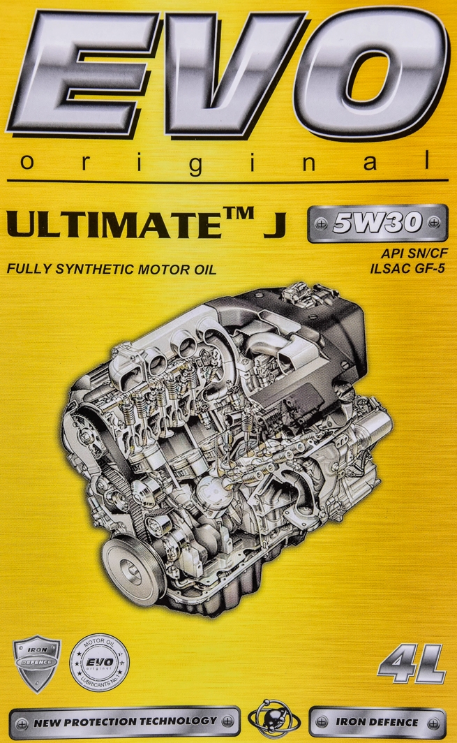 Моторное масло EVO Ultimate J 5W-30 4 л на Chevrolet Matiz