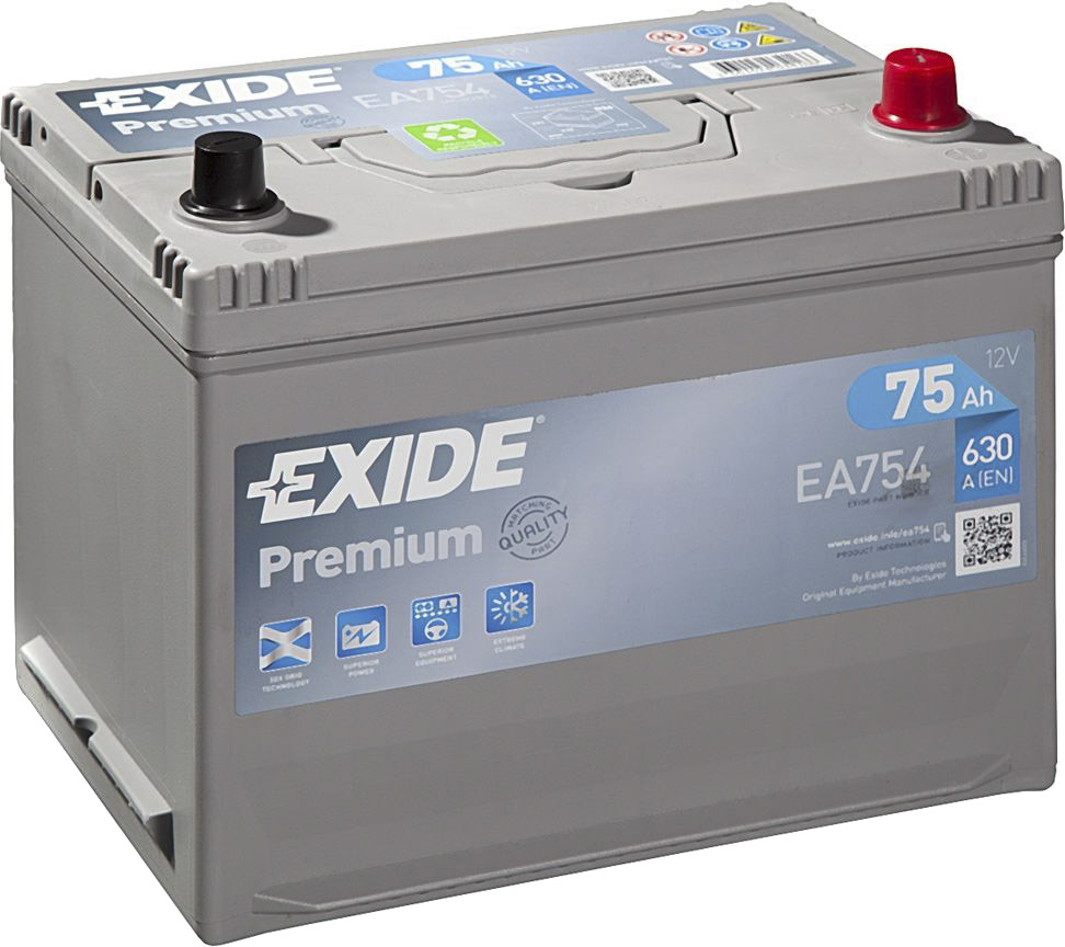 

Аккумулятор Exide 6 CT-75-R Premium EA754