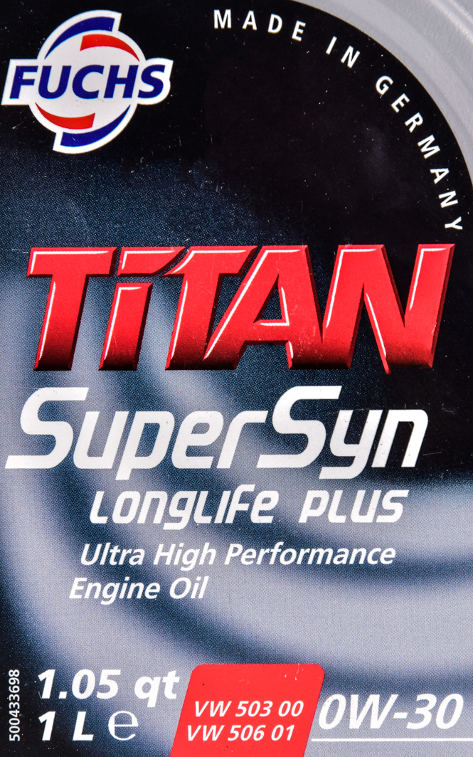 Моторное масло Fuchs Titan Supersyn Long Life Plus 0W-30 1 л на Volvo C30