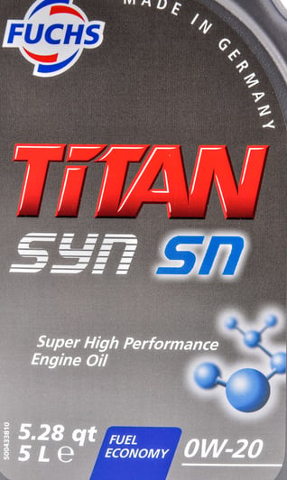 Моторна олива Fuchs Titan Syn SN 0W-20 5 л на Fiat Tipo