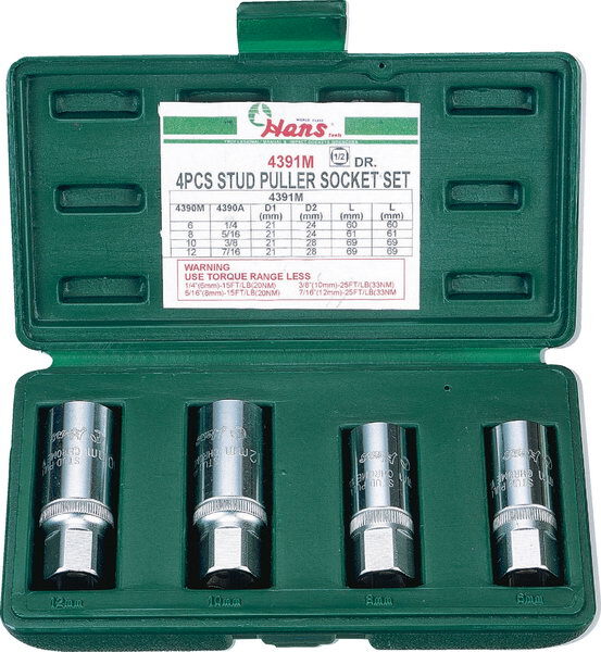 

Набор инструментов Hans 4391M 1/2" 4 ед.