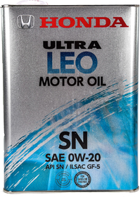 Моторное масло Honda Ultra LEO SN/GF-5 0W-20 синтетическое