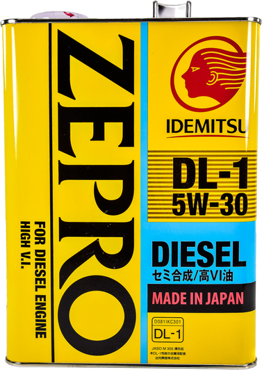 Моторное масло Idemitsu Zepro Diesel DL-1 5W-30 4 л на Suzuki XL7
