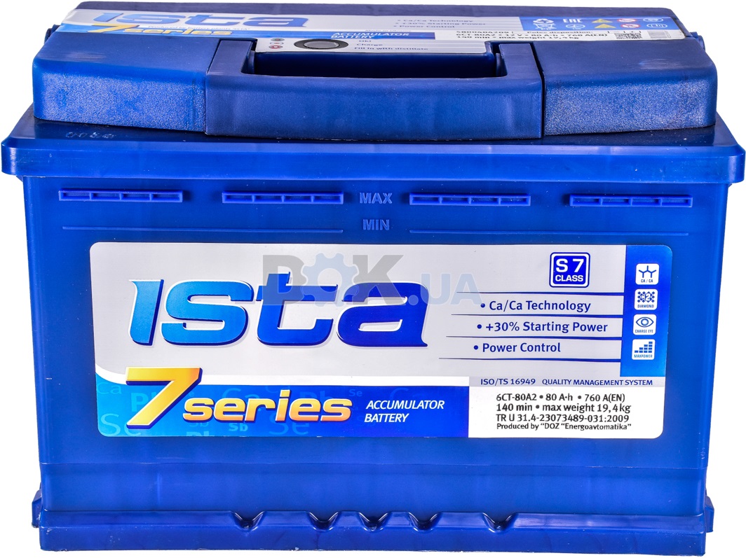 

Аккумулятор Ista 6 CT-80-R 7 Series 5802204