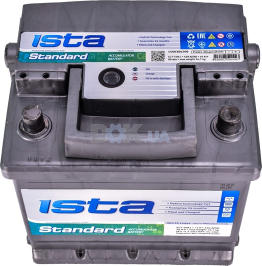 Аккумулятор Ista 6 CT-50-R Standard 5500404