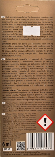 Фиксатор резьбы K2 Prolock High красный