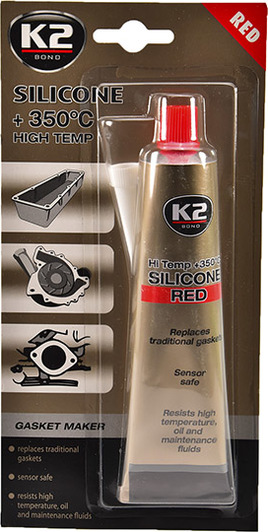 K2 Silicone High-Temp красный формирователь прокладок, 85 мл (b2400) 85 г