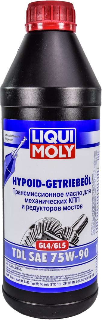 

Трансмиссионное масло Liqui Moly TDL GL-4 75W-90 полусинтетическое 3945