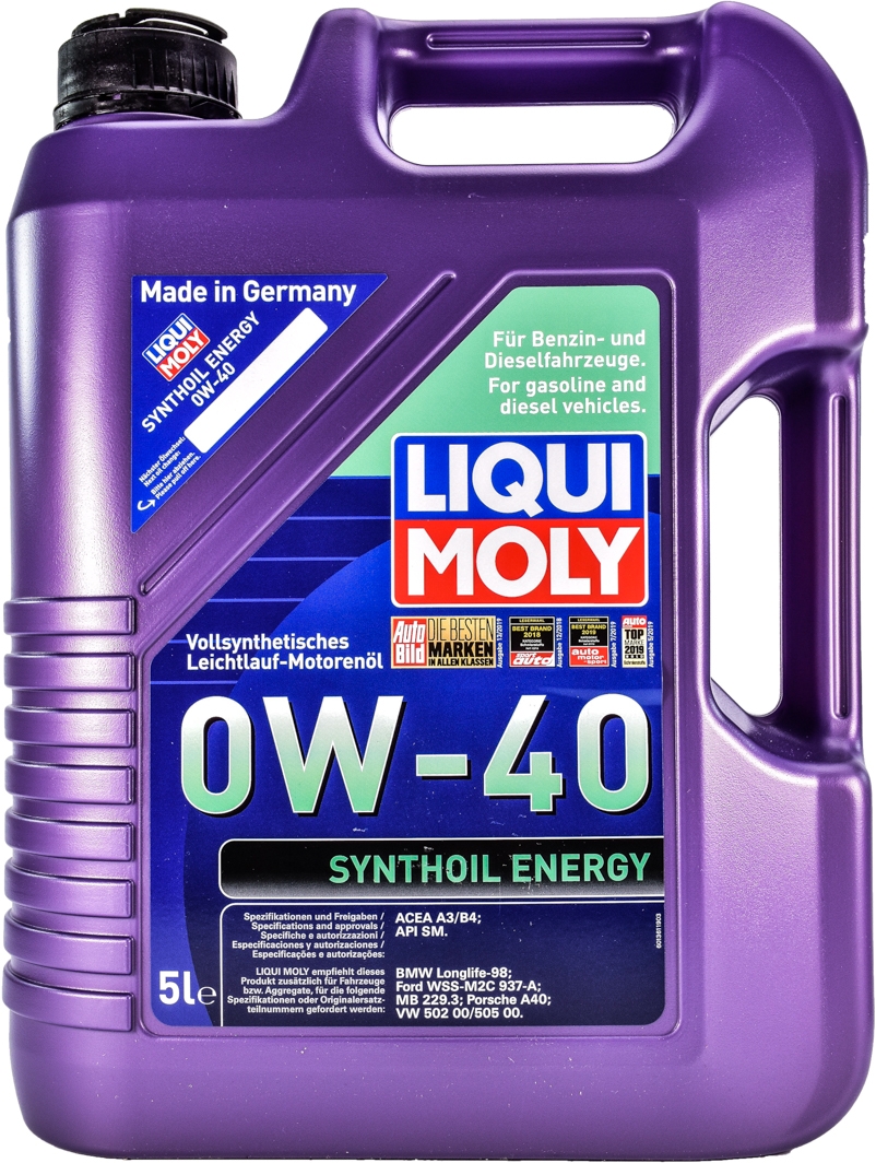 

Моторное масло Liqui Moly Synthoil Energy 0W-40 синтетическое 1923
