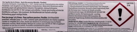 Loctite 518 красный формирователь прокладок, 50 мл (51831) 50 г