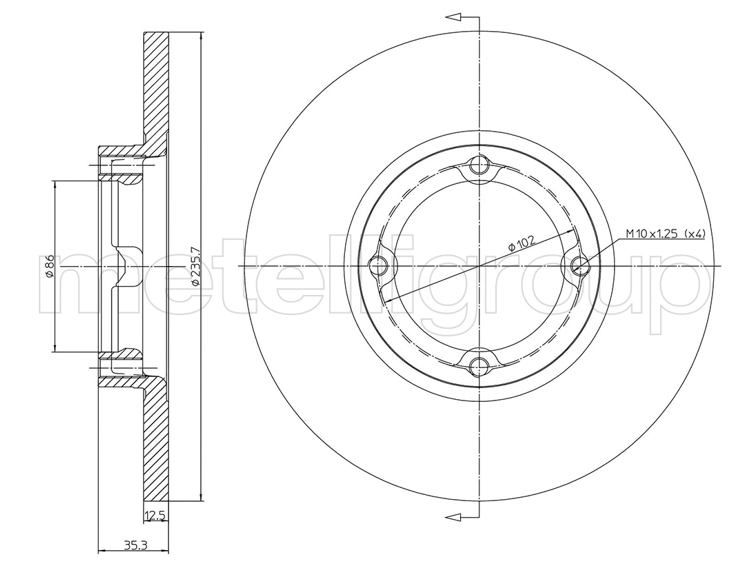 

Metelli 230597C Тормозной диск
