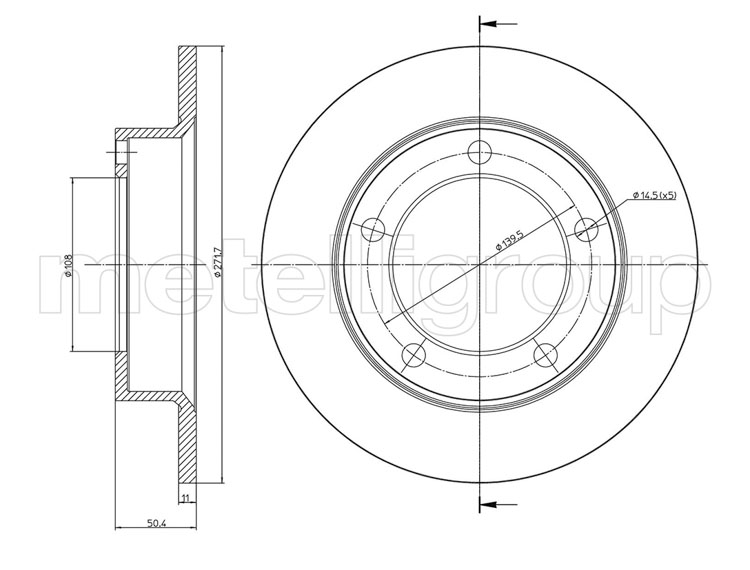 

Metelli 230206 Тормозной диск