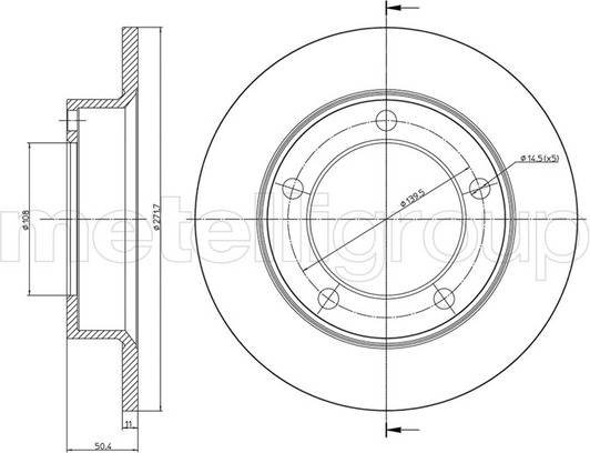 23-0206 Metelli Тормозной диск