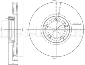 Тормозной диск Metelli 23-0459