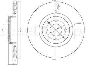 Тормозной диск Metelli 23-0369C