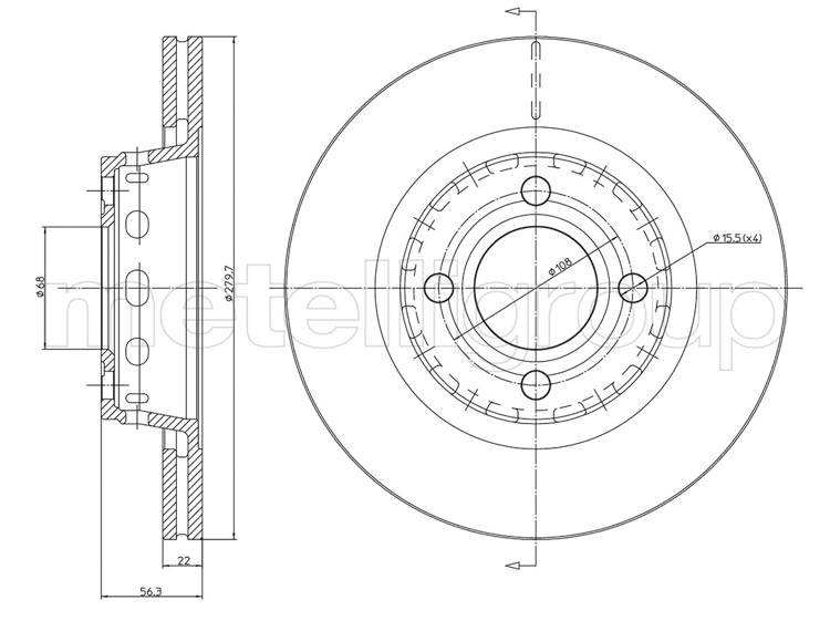 

Metelli 230330 Тормозной диск