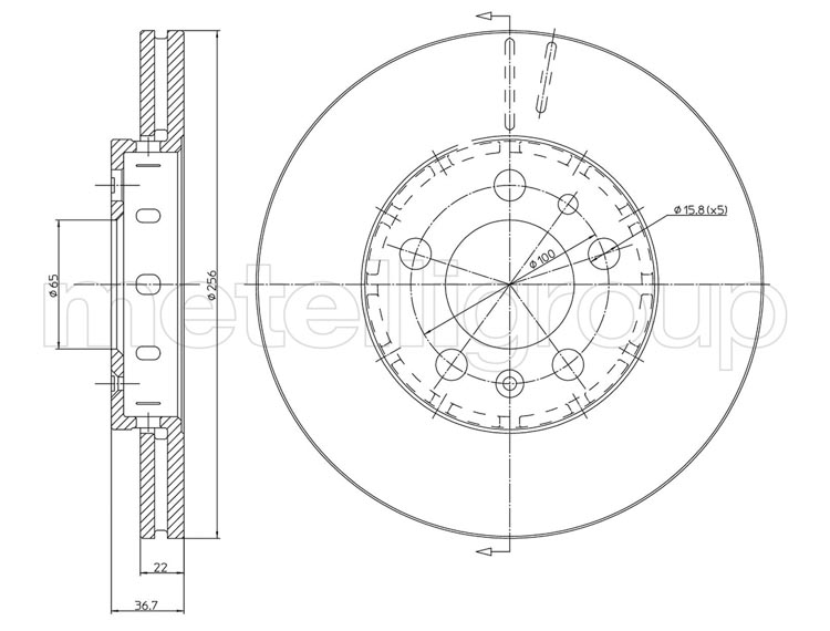 

Metelli 230390C Тормозной диск