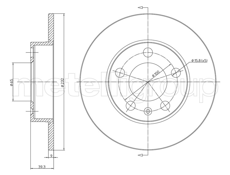 

Metelli 230366C Тормозной диск