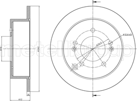 Тормозной диск Metelli 23-0869C