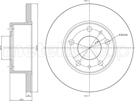 Тормозной диск Metelli 23-0572