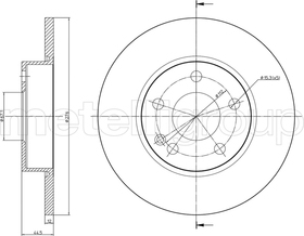 Тормозной диск Metelli 23-0830C