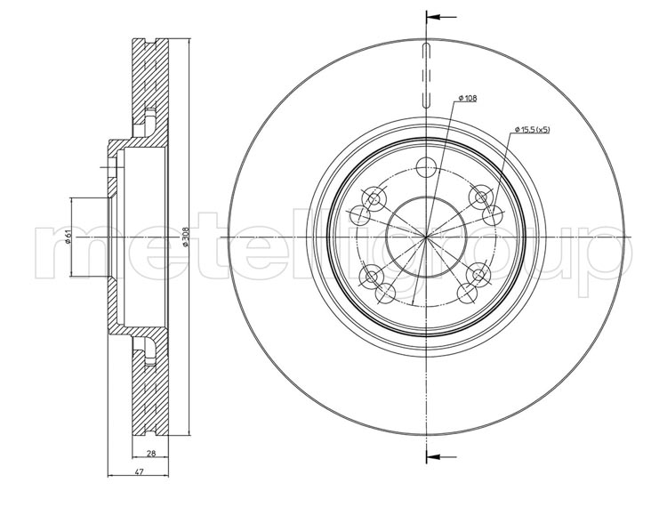 

Metelli 230673C Тормозной диск