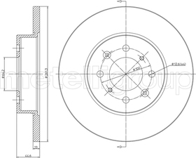 Тормозной диск Metelli 23-0430