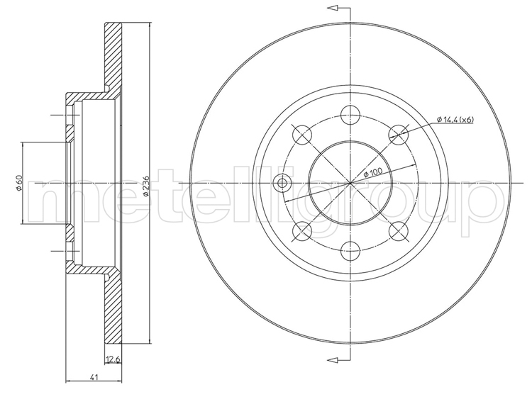 

Metelli 230080 Тормозной диск