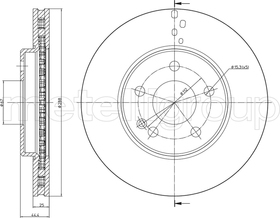 Тормозной диск Metelli 23-0832C