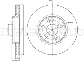 Тормозной диск Metelli 23-0651