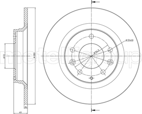Гальмівний диск Metelli 23-0622C