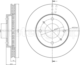 Тормозной диск Metelli 23-0653