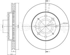 Тормозной диск Metelli 23-0652