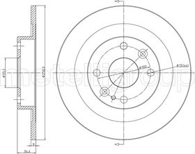 Тормозной диск Metelli 23-0665