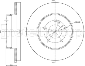 Тормозной диск Metelli 23-0485C
