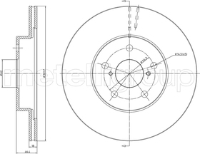 Тормозной диск Metelli 23-0509