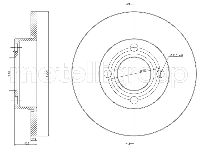 

Metelli 230062 Тормозной диск
