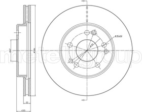 Тормозной диск Metelli 23-0167