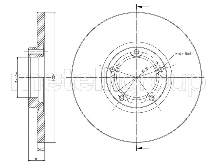

Metelli 230163 Тормозной диск